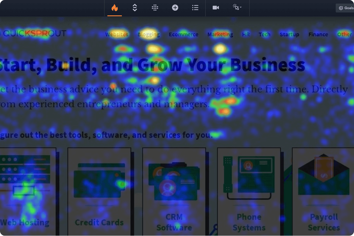 Crazy Egg scroll map